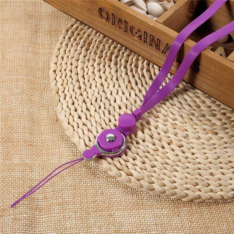 Detachable Durable Long Lanyard Neck Strap for Cell Phone Camera iPod etc - Purple-2