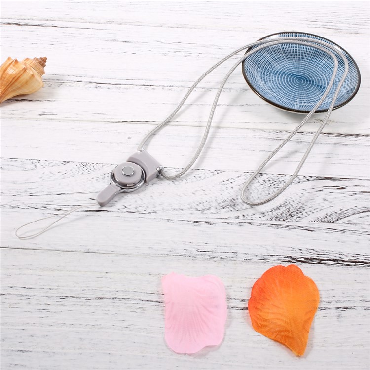 Detachable Neck Strap Band Lanyard for Cellphone Camera MP3 USB Flash Drive - Grey-1