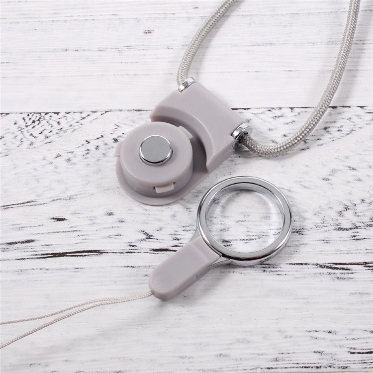 Detachable Neck Strap Band Lanyard for Cellphone Camera MP3 USB Flash Drive - Grey-3