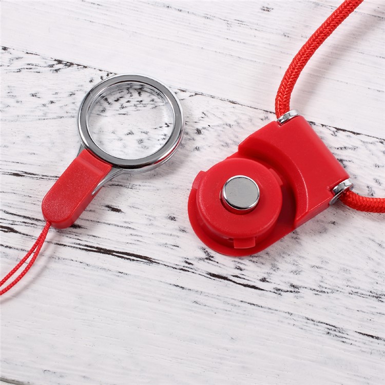 Multipurpose Detachable Neck Strap for Cellphone Camera MP3 USB Flash Drive - Red-3