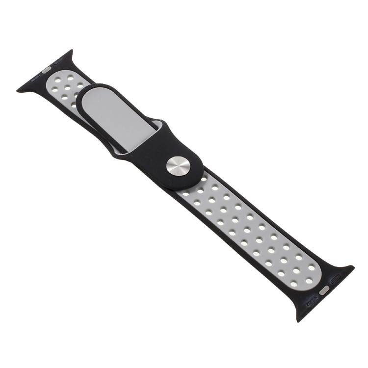 Silicone Watchband Replacement Wrist Strap for Apple Watch 38mm Series 1 Series 2 Series 3 - Black-10