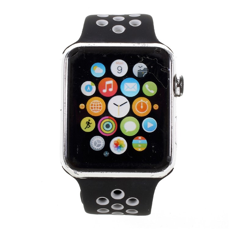 Silicone Watchband Replacement Wrist Strap for Apple Watch 38mm Series 1 Series 2 Series 3 - Black-4