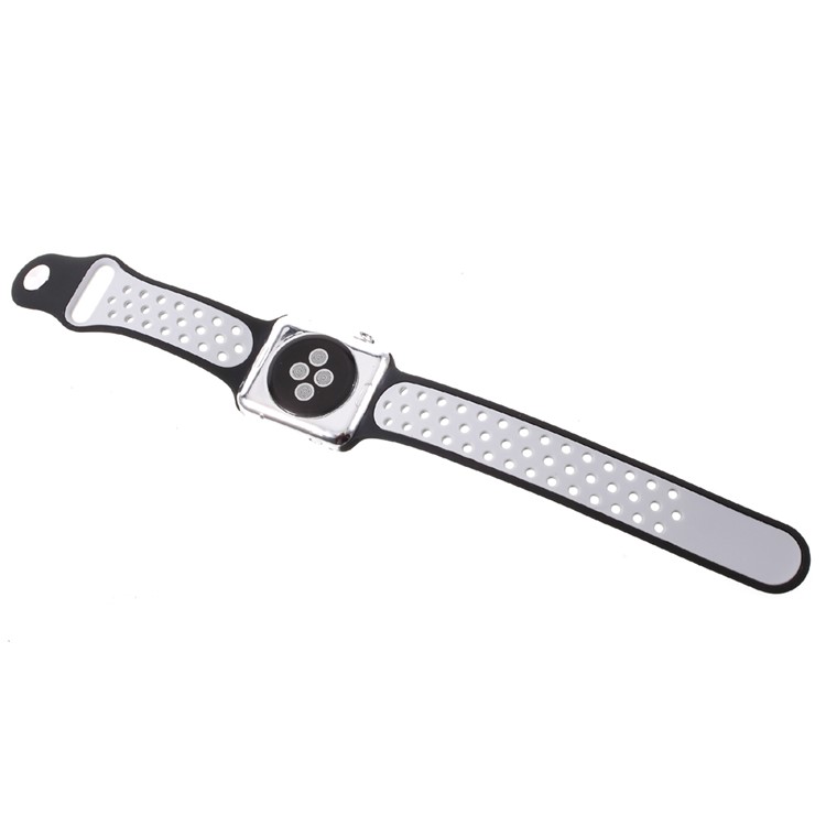 Silicone Watchband Replacement Wrist Strap for Apple Watch 38mm Series 1 Series 2 Series 3 - Black-9