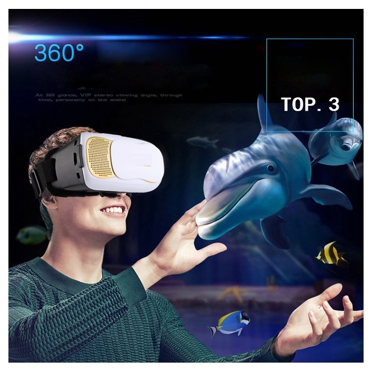VR Plus Virtual Reality 3D Glasses Headset with Blue-ray Coating Lens for iPhone 7 Plus / 7 Etc-8