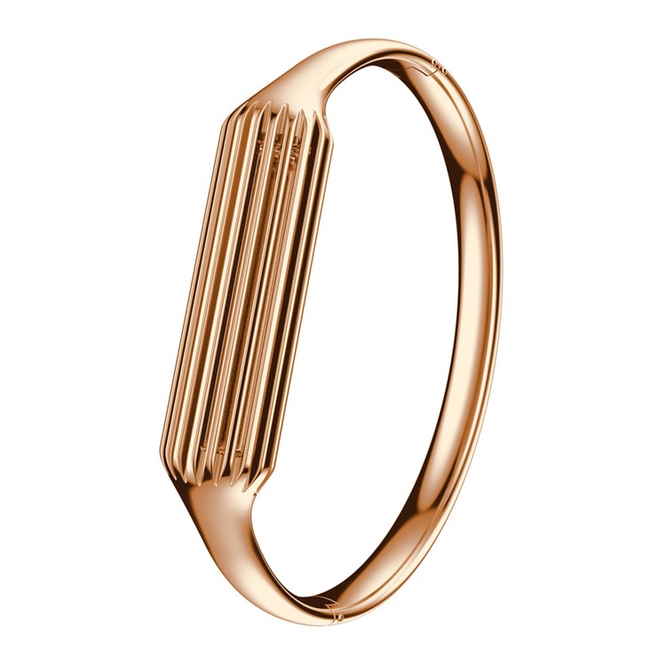 Fashion Accessory Polished Watch Wrist Bracelet for Fitbit Flex 2 - Rose Gold Color-2