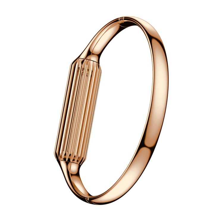 Fashion Accessory Polished Watch Wrist Bracelet for Fitbit Flex 2 - Rose Gold Color-3