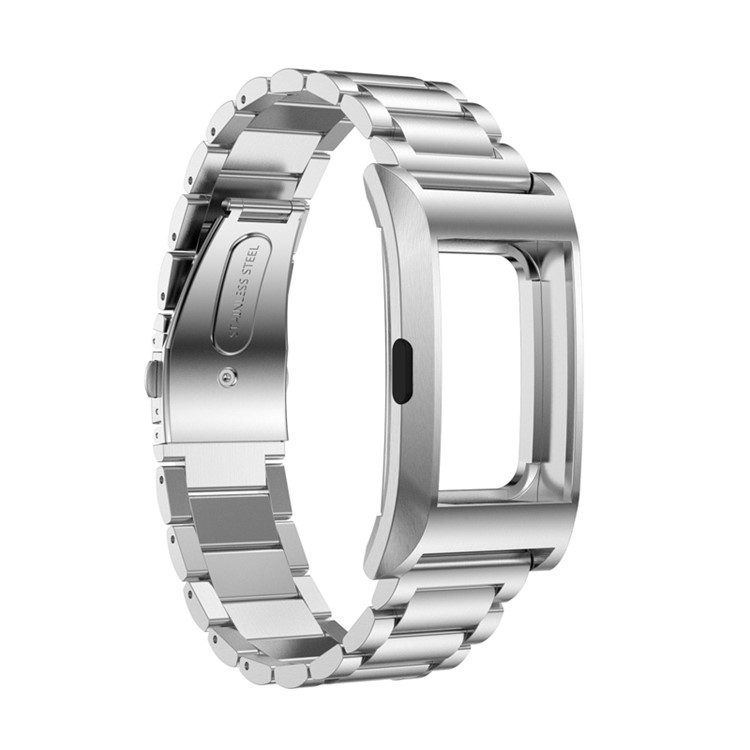 Stainless Steel Bracelet Watch Band with Metal Frame for Fitbit Charge 2 - Silver Color-1