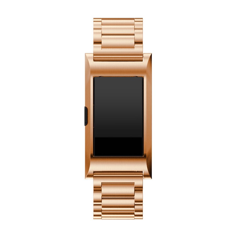 Stainless Steel Watchband Wrist Strap with Metal Frame for Fitbit Charge 2 - Rose Gold Color-4