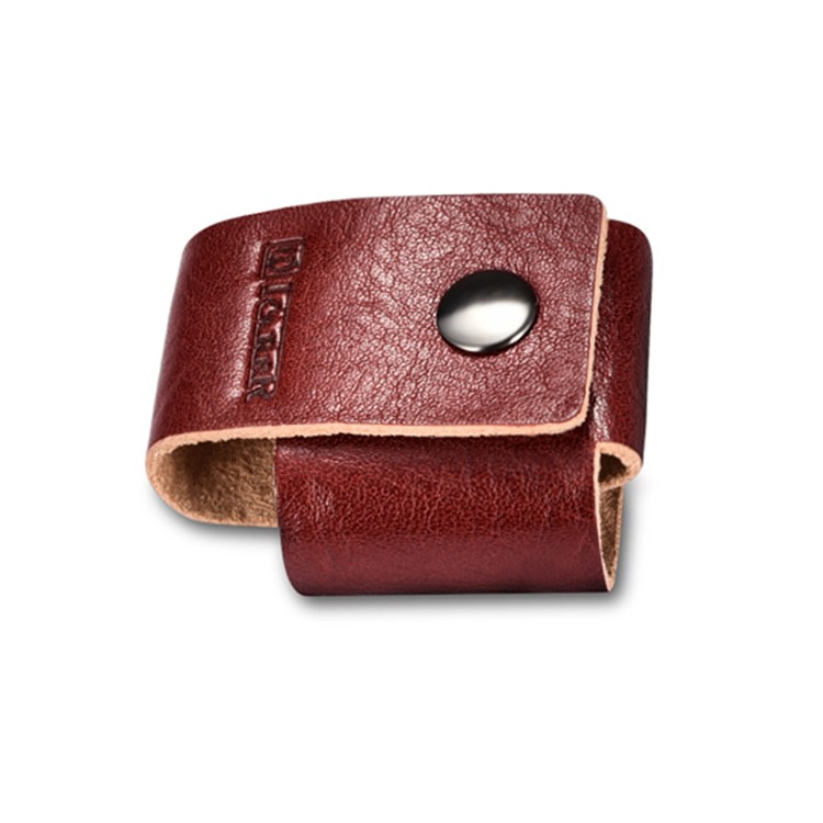 ICARER Vegetable Tanned Leather Charger Holder Case with Cable Winder Design - Wine Red-10
