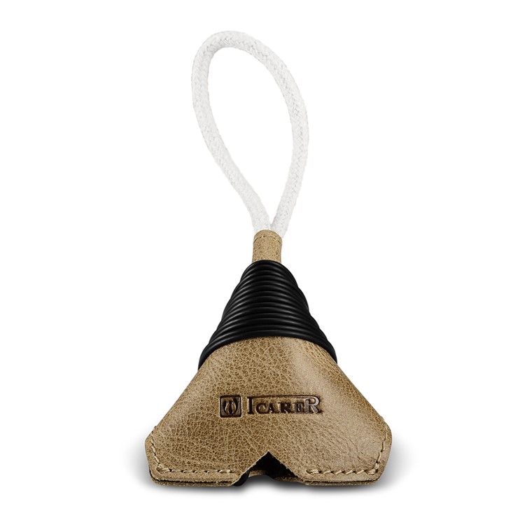 ICARER Shenzhou Series Genuine Leather Earphone Storage Bag - Brown-2