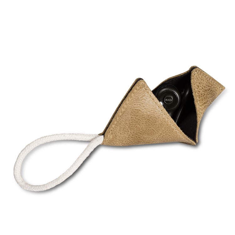 ICARER Shenzhou Series Genuine Leather Earphone Storage Bag - Brown-3