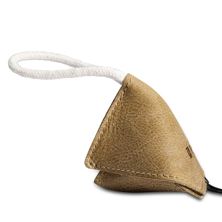 ICARER Shenzhou Series Genuine Leather Earphone Storage Bag - Brown-4