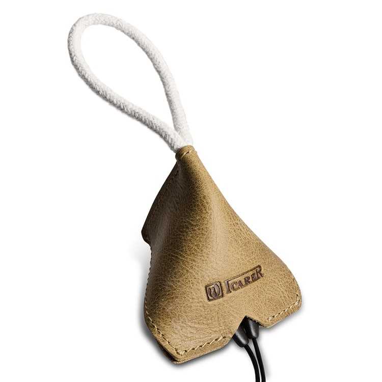 ICARER Shenzhou Series Genuine Leather Earphone Storage Bag - Brown-5