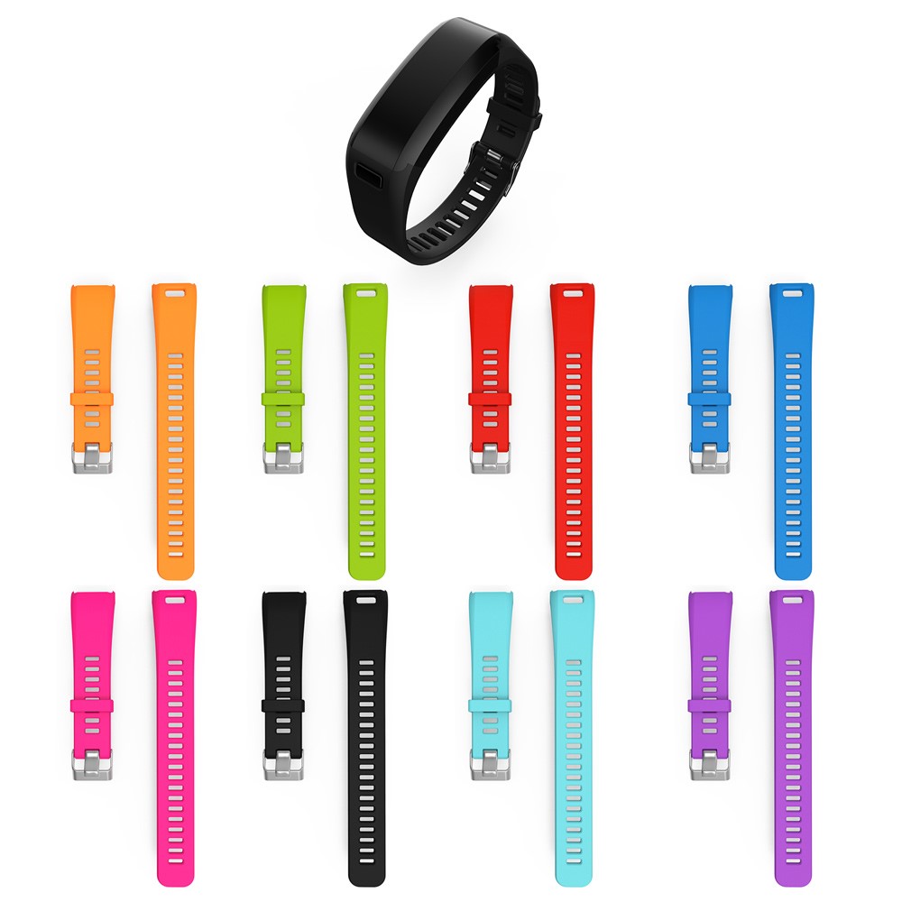 2-Part Silicone Watch Band for Garmin Vivosmart HR with Tool - Black-5