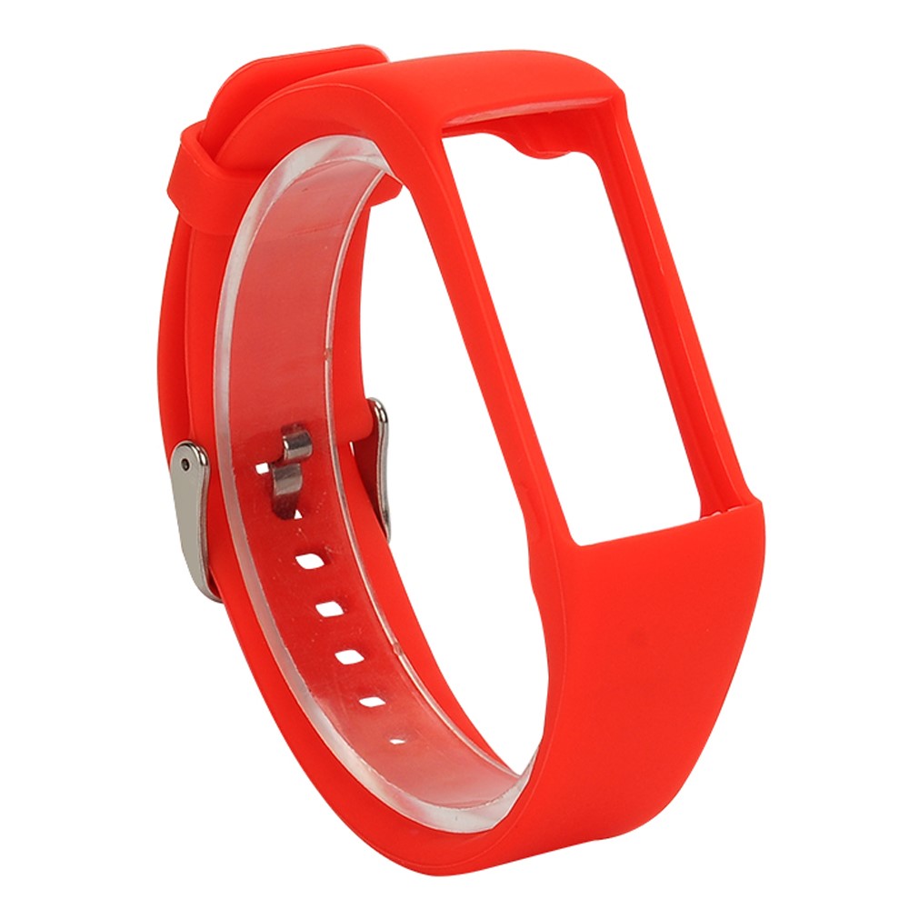 Soft Silicone Wrist Watch Strap Replacement for Polar A360 - Red-3