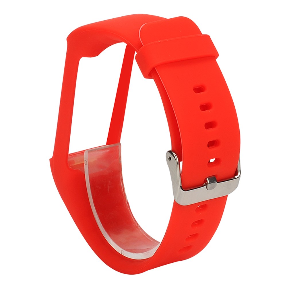 Soft Silicone Wrist Watch Strap Replacement for Polar A360 - Red-4