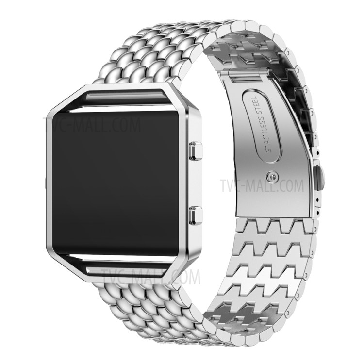 Luxury 316 Stainless Steel Watch Band for Fitbit Blaze Smart Fitness Watch - Silver Color-4