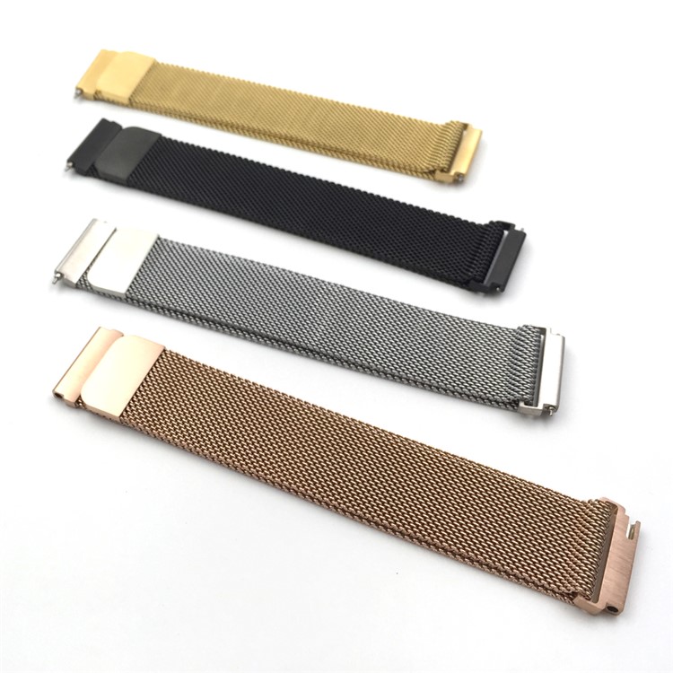 Magnetic Milanese Stainless Steel Watch Band for Samsung Gear S2 - Black-5