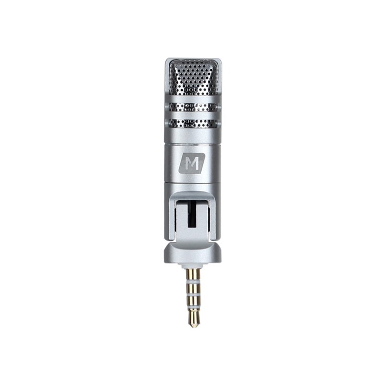 MOMAX X-MIC Mini 3.5mm Microphone Singing Mic for Cell Phone Tablet - Silver-2