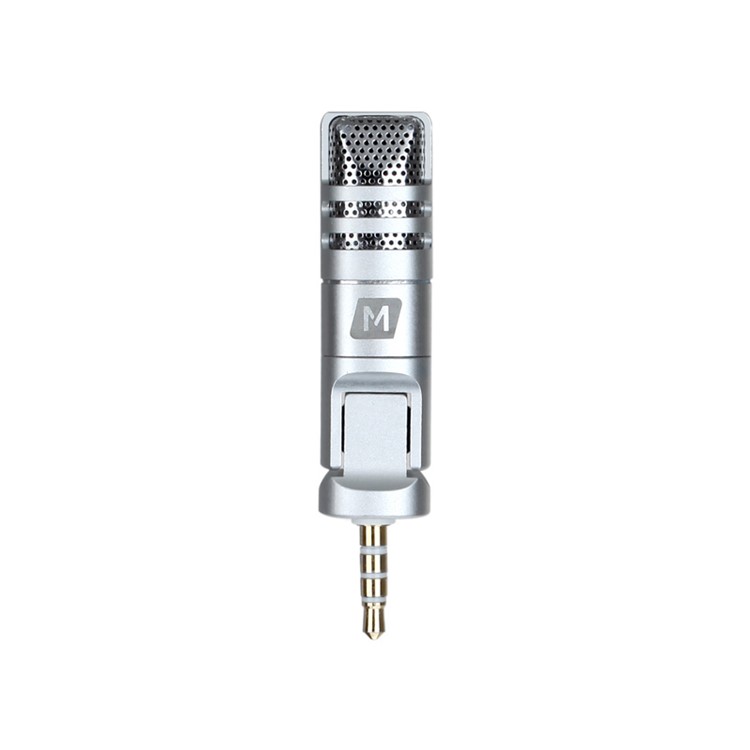 MOMAX X-MIC Mini 3.5mm Microphone Singing Mic for Cell Phone Tablet - Silver-3