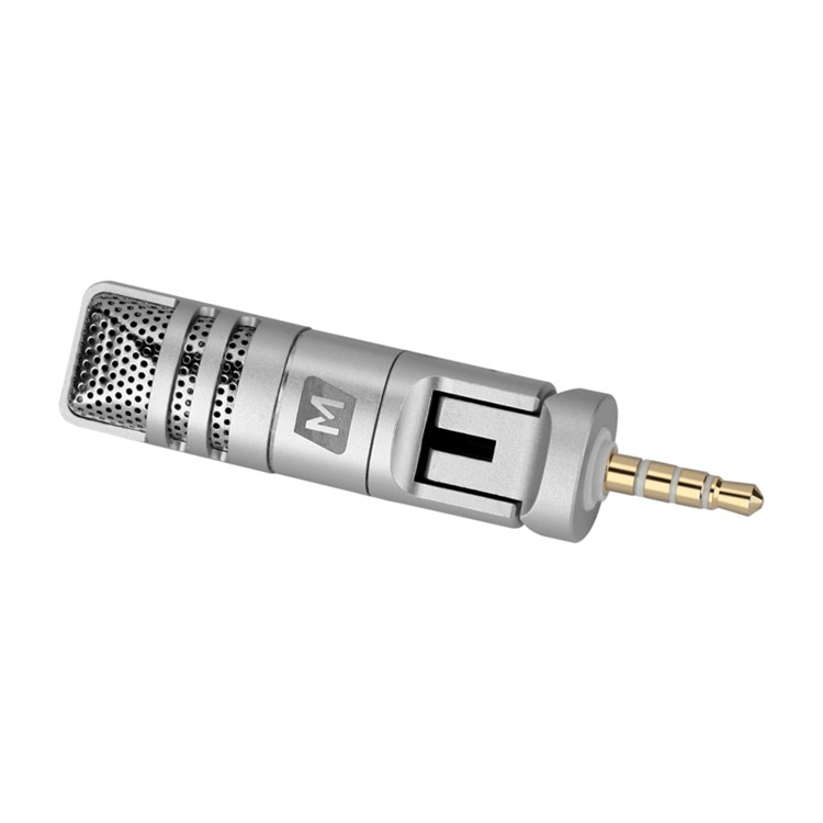 MOMAX X-MIC Mini 3.5mm Microphone Singing Mic for Cell Phone Tablet - Silver-7