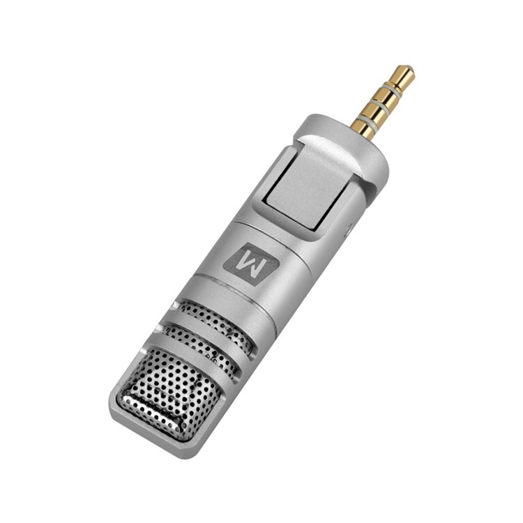 MOMAX X-MIC Mini 3.5mm Microphone Singing Mic for Cell Phone Tablet - Silver-8
