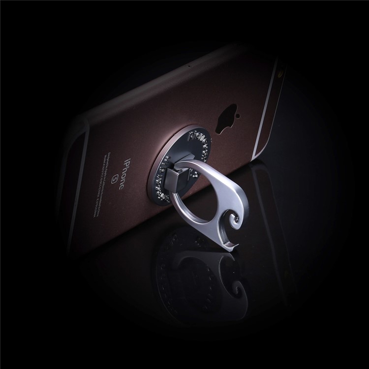 PIERRE CARDIN 3-in-1 Metal Bottle Opener + Kickstand + Finger Grip Ring Holder for Smartphones - Silver Color-10