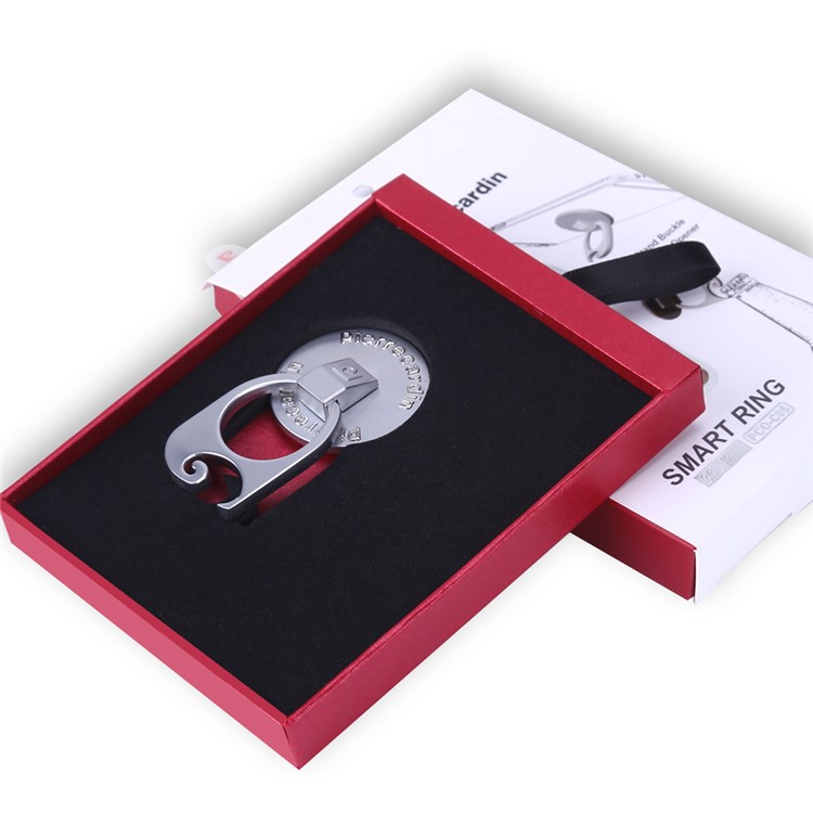 PIERRE CARDIN 3-in-1 Metal Bottle Opener + Kickstand + Finger Grip Ring Holder for Smartphones - Silver Color-17