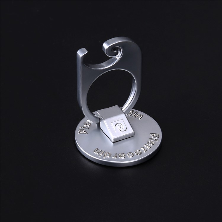 PIERRE CARDIN 3-in-1 Metal Bottle Opener + Kickstand + Finger Grip Ring Holder for Smartphones - Silver Color-6