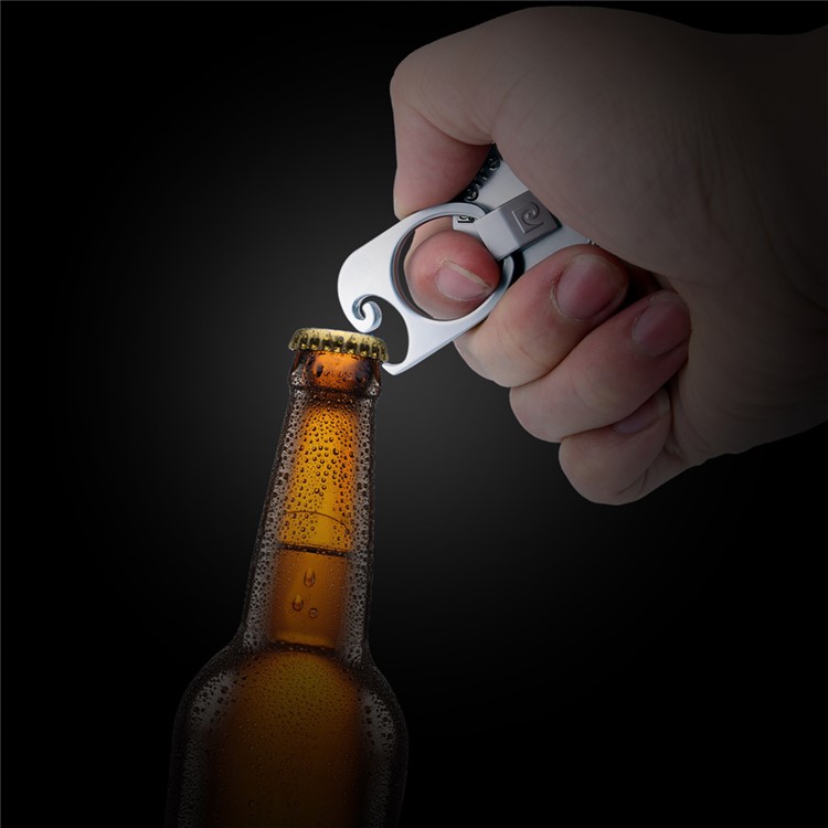 PIERRE CARDIN 3-in-1 Metal Bottle Opener + Kickstand + Finger Grip Ring Holder for Smartphones - Silver Color-7