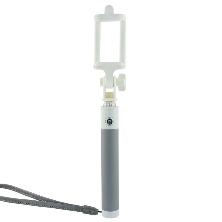 PIERRE CARDIN PCQ-E07 Stretchable Rotary Bluetooth Selfie Stick with Lanyard for iPhone 7 Etc. - Grey-2