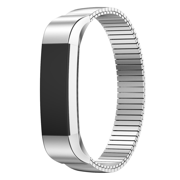 Stainless Steel Elastic Watch Band Strap Replacement for Fitbit Alta - Silver Color-1