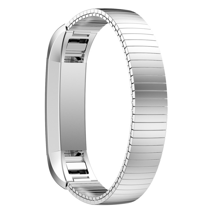 Stainless Steel Elastic Watch Band Strap Replacement for Fitbit Alta - Silver Color-2