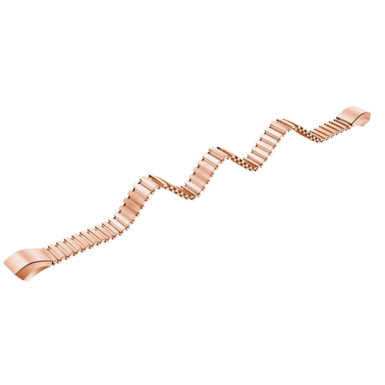 Luxury Style Elastic Stainless Steel Watch Band Strap for Fitbit Alta - Rose Gold Color-2