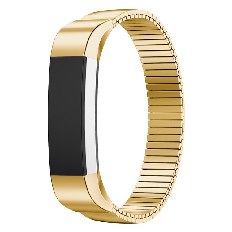 For Fitbit Alta Elastic Stainless Steel Bracelet Watch Strap Replacement - Gold Color-1