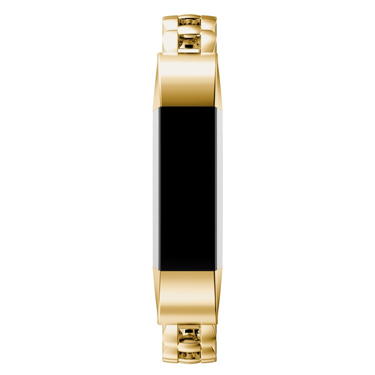 For Fitbit Alta Solid Stainless Steel Link Bracelet Watch Band Strap - Gold Color-3