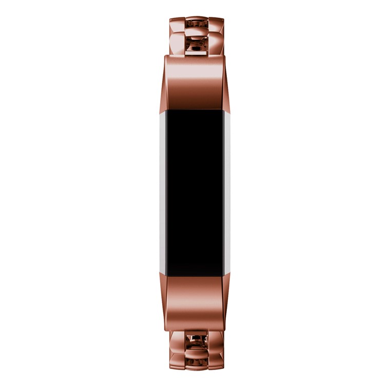 Luxury Style Stainless Steel Link Wrist Strap Watch Band for Fitbit Alta - Coffee-3
