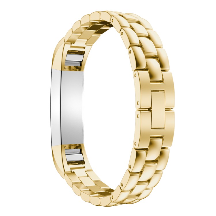 Three Beads Stainless Steel Writs Strap for Fitbit Alta - Gold Color-2