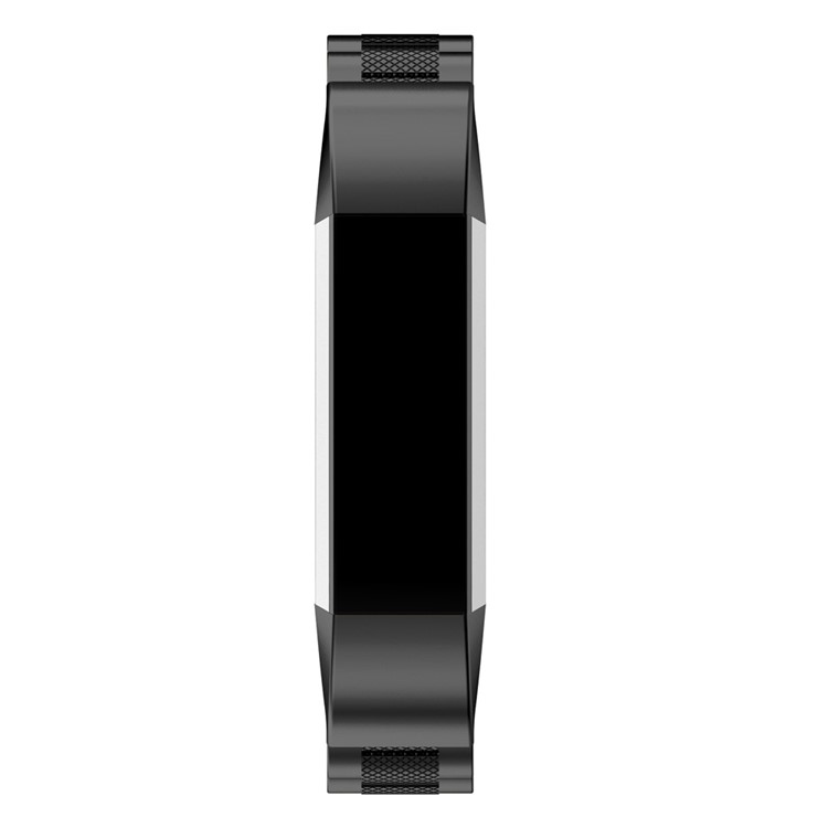 Reposição de cinta de aço inoxidável texturizada para Fitbit Alta - negro-3