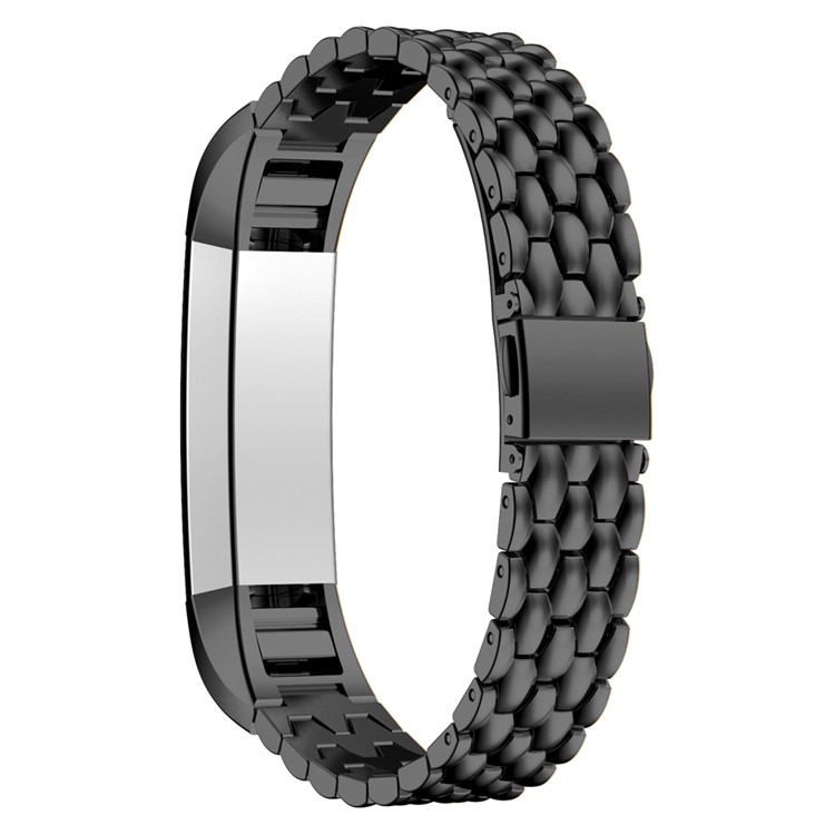 Luxury Stainless Steel Band Strap for Fitbit Alta Fitness Wristband - Black-2