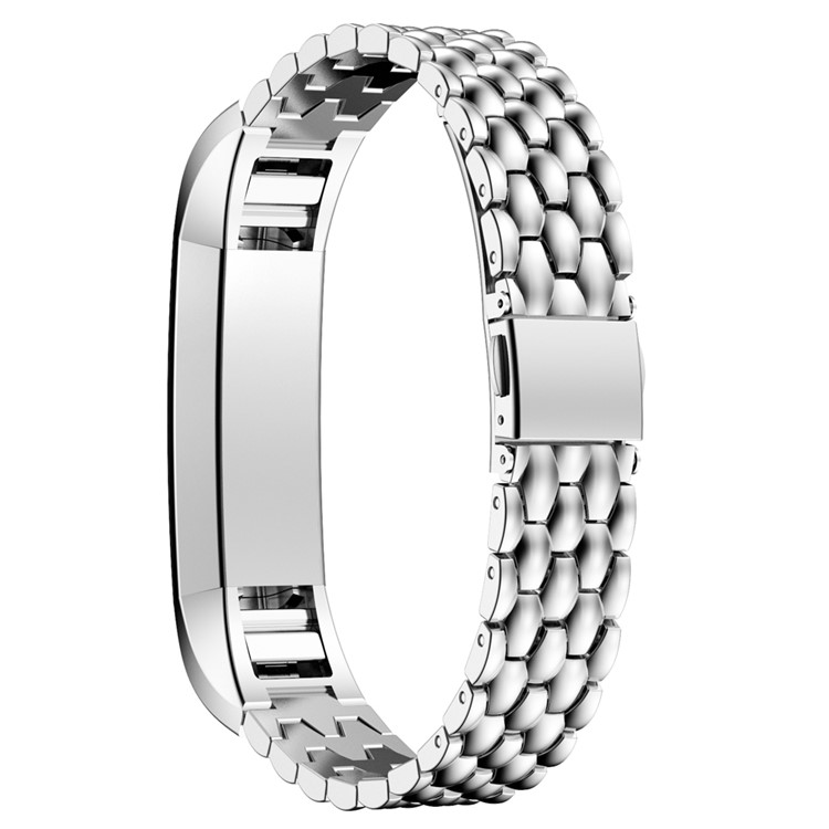 Luxury Stainless Steel Metal Band for Fitbit Alta Fitness Wristband - Silver Color-2