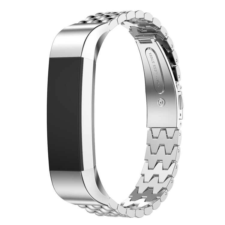 Luxury Stainless Steel Metal Band for Fitbit Alta Fitness Wristband - Silver Color-4