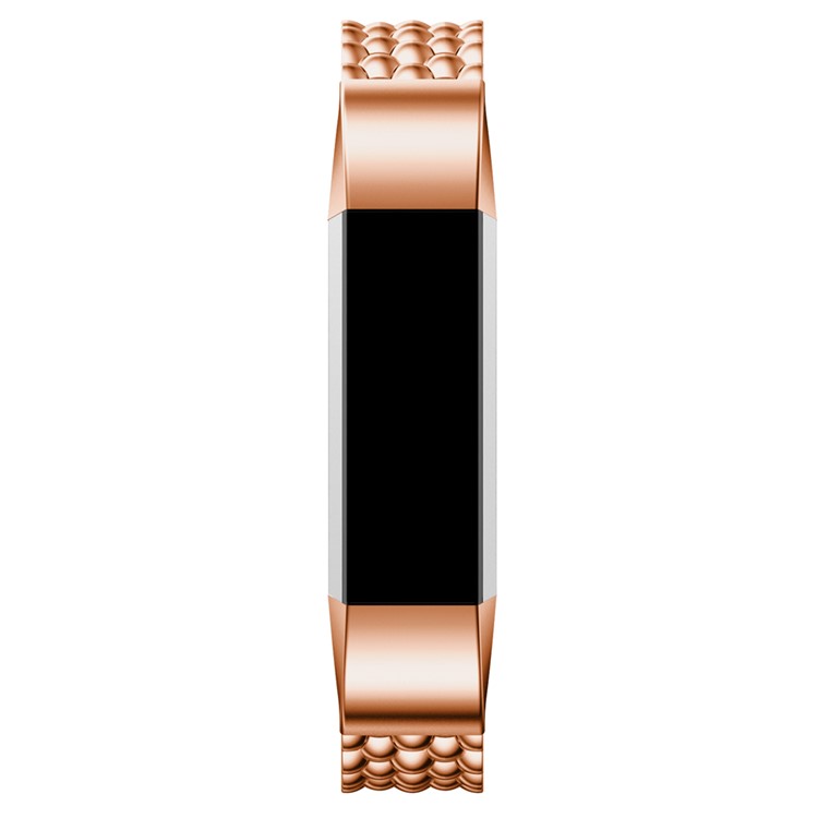 Luxury Metal Stainless Steel Strap for Fitbit Alta Fitness Wristband - Rose Gold Color-3