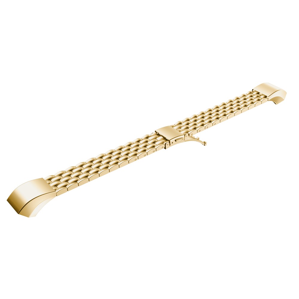 Luxury Stainless Steel Watchband Strap for Fitbit Alta Fitness Wristband - Gold Color-1