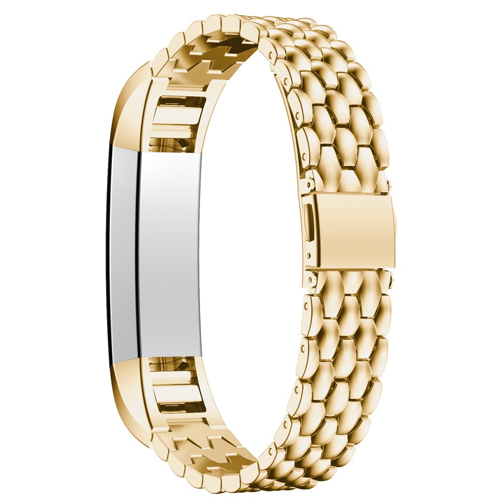 Luxury Stainless Steel Watchband Strap for Fitbit Alta Fitness Wristband - Gold Color-2