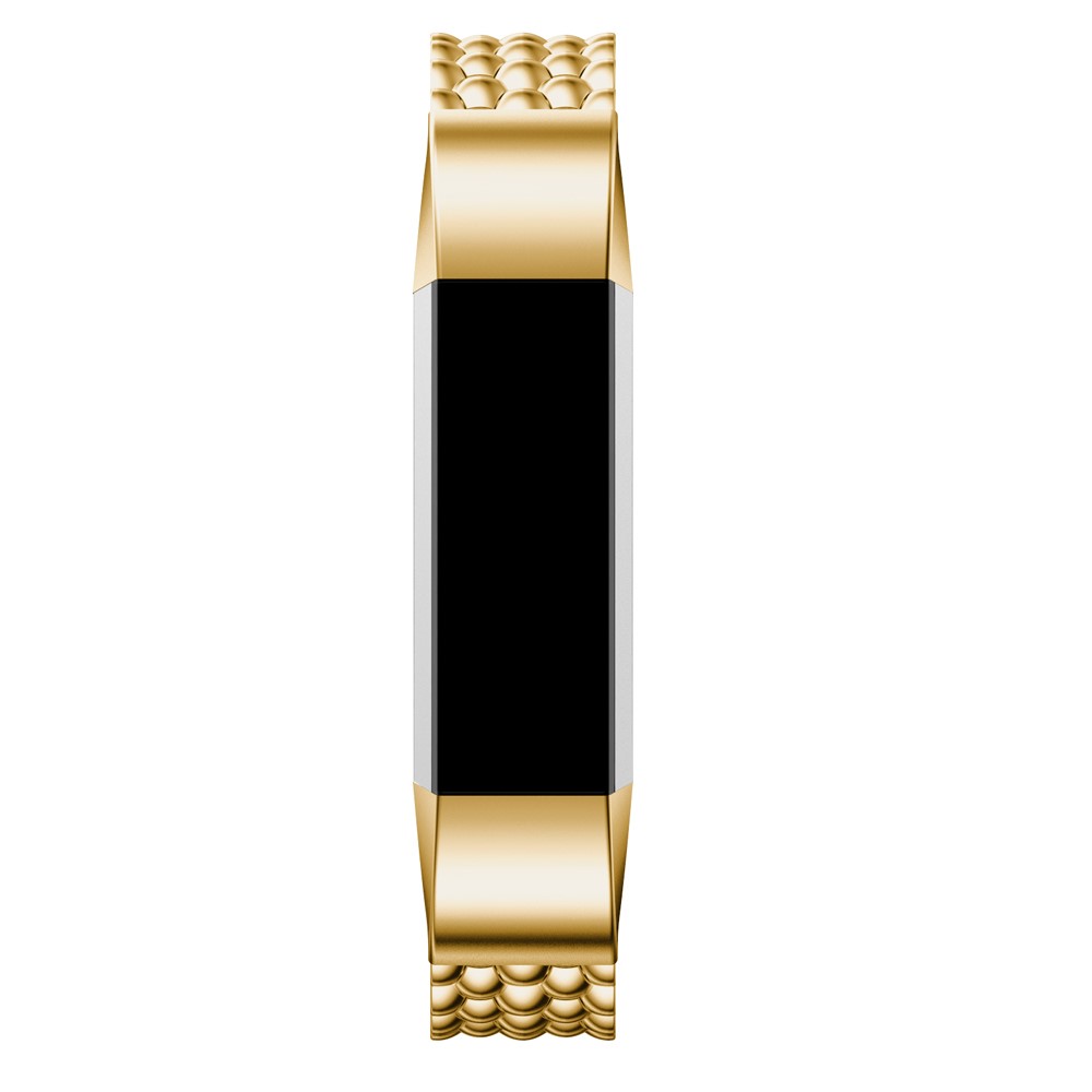 Luxury Stainless Steel Watchband Strap for Fitbit Alta Fitness Wristband - Gold Color-3