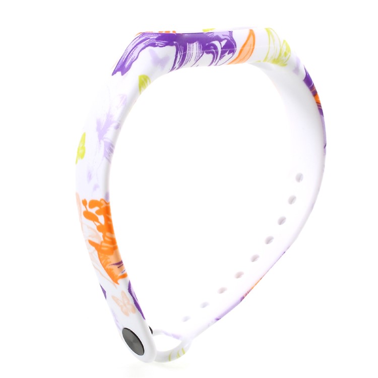 Flexible Pattern Printing TPU Wrist Strap for Xiaomi Mi Band 2 - Flowers and Butterflies-6