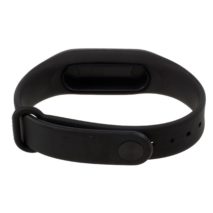 Madrena de Muñeca TPU Flexible Para Xiaomi Mi Band 2 - Negro