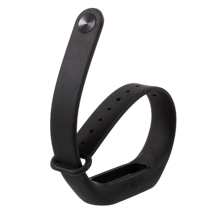 Madrena de Muñeca TPU Flexible Para Xiaomi Mi Band 2 - Negro