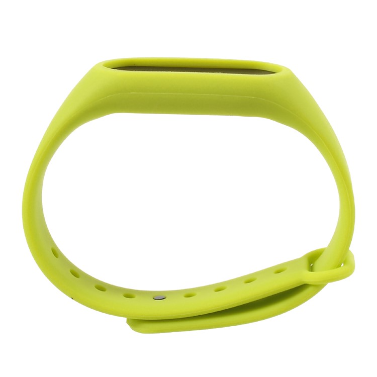 Accessorio Per Braccialetto TPU Morbido Per Xiaomi Mi Band 2 - Giallo Verde-2